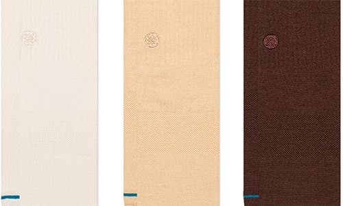 Stance Assorted 3-pack Quarter Crew Socks In Brown