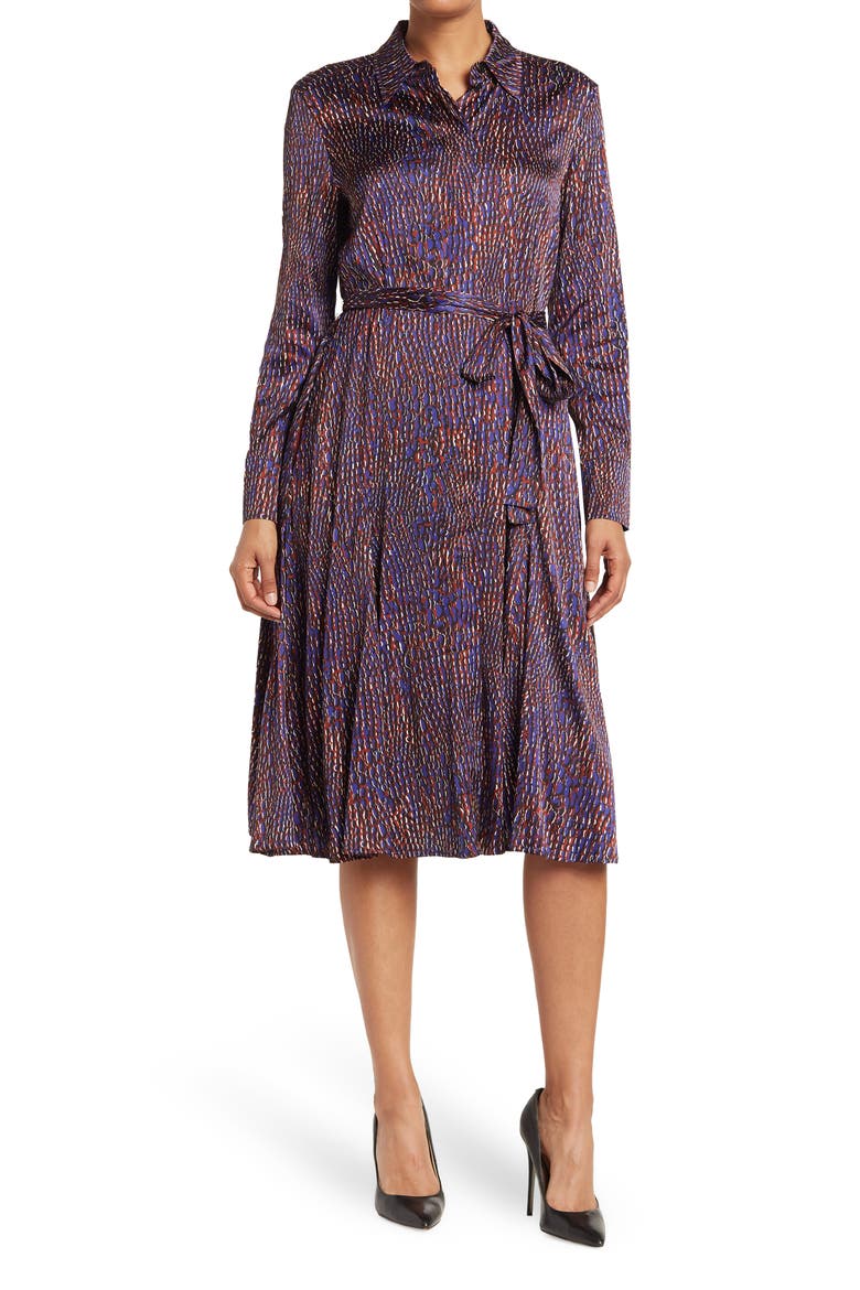 HUGO BOSS Desra Long Sleeve Dress, Main, color, OPEN MISCELLANEOUS