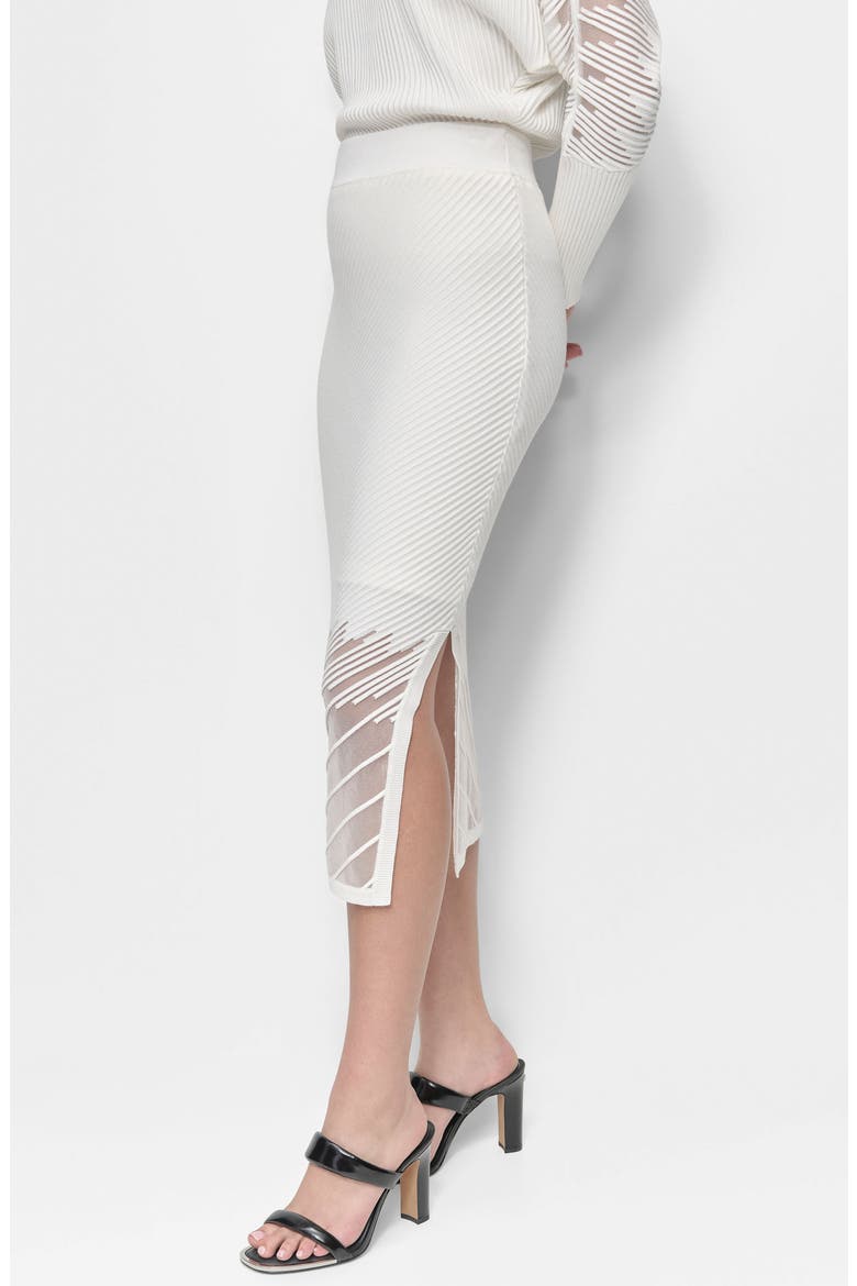 Illusion Rib Sweater Skirt, Alternate, color, IVORY