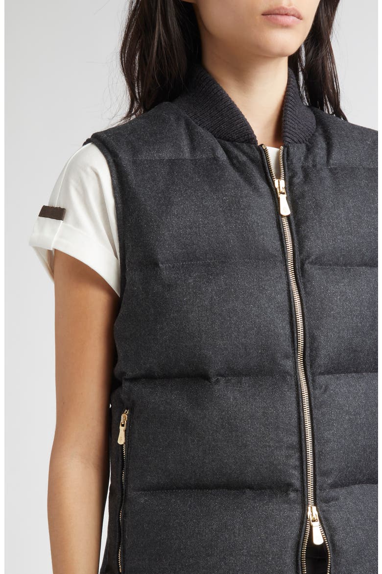 Wool Blend Down Vest, Alternate, color, 168 CARBON