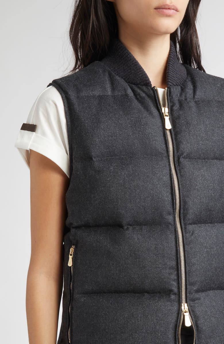 Eleventy Wool Blend Down Vest, Alternate, color, 168 Carbon