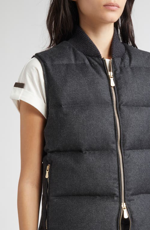 Eleventy Wool Blend Down Vest In White