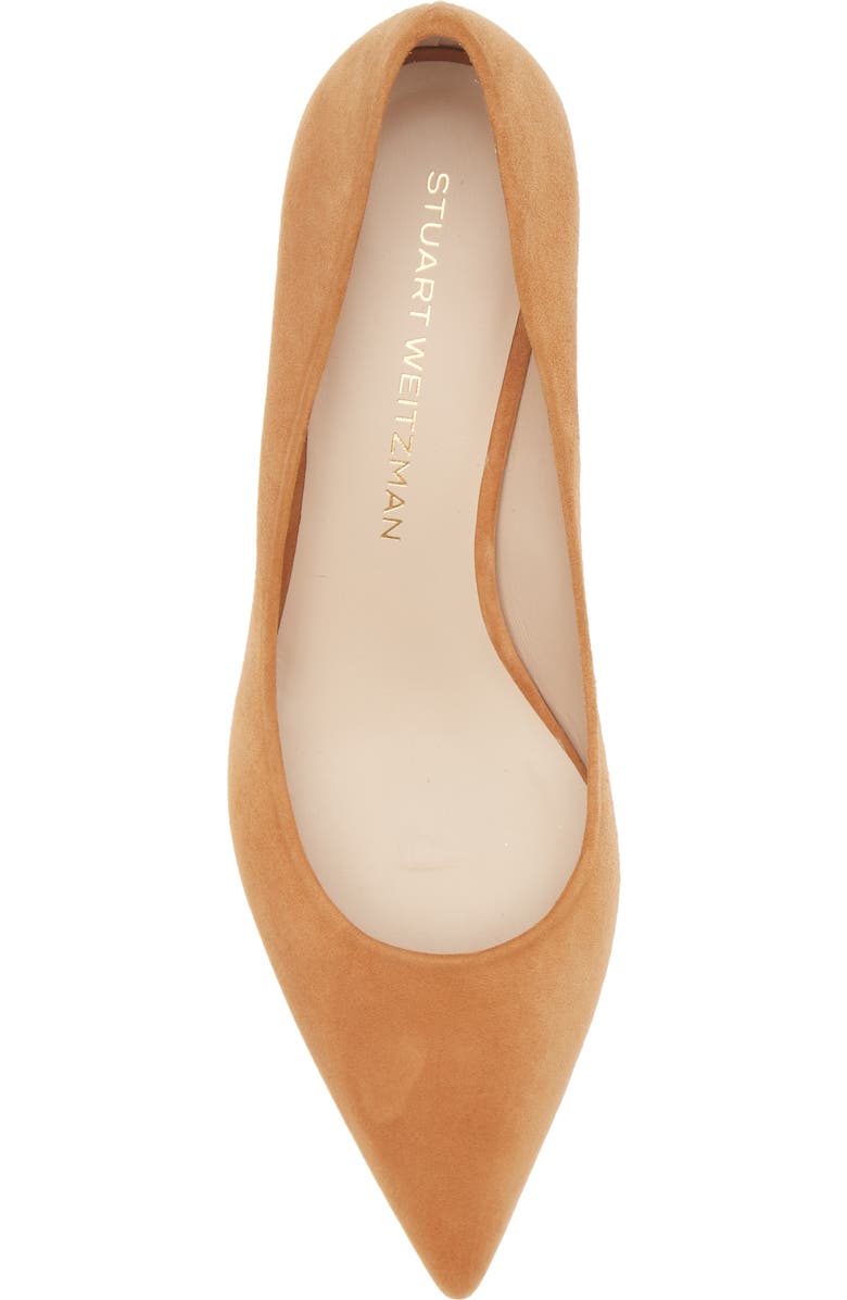 Stuart Weitzman Power Pointed Toe Kitten Heel Pump, Alternate, color, Hazel