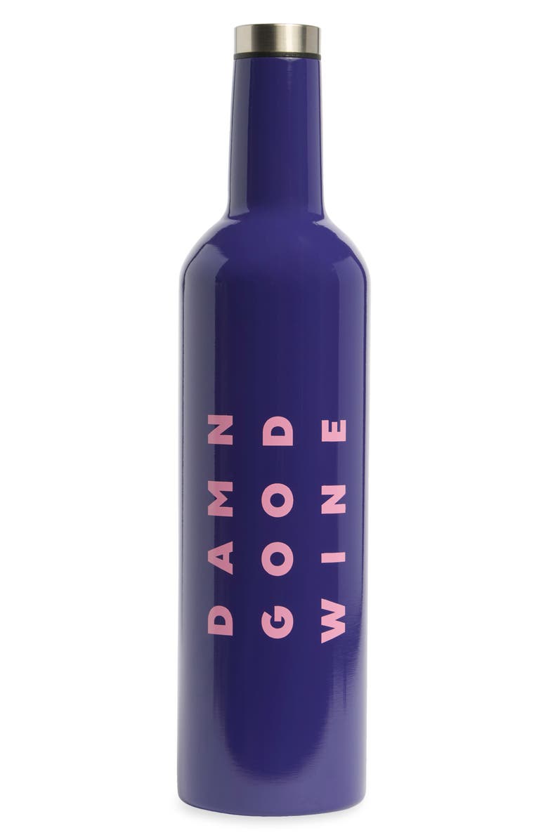CREATIVE BRANDS Damn Good Wine Bottle, Main, color, Blue