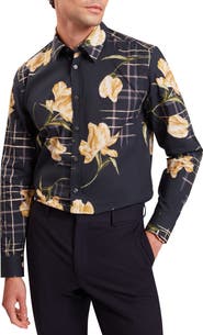 Ted Baker Quorik Floral Print Button-Up Shirt