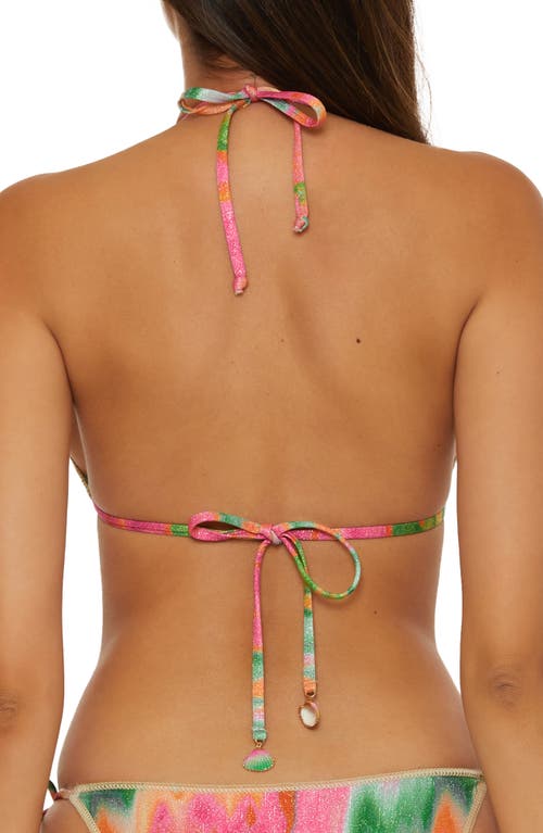 BECCA BECCA MIRAGE METALLIC TRIANGLE BIKINI TOP 
