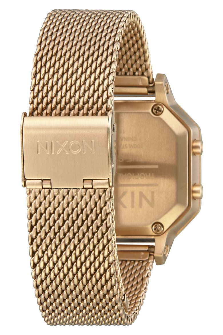 Siren Digital Bracelet Watch, 36mm, Alternate, color, GOLD/ BLACK/ GOLD