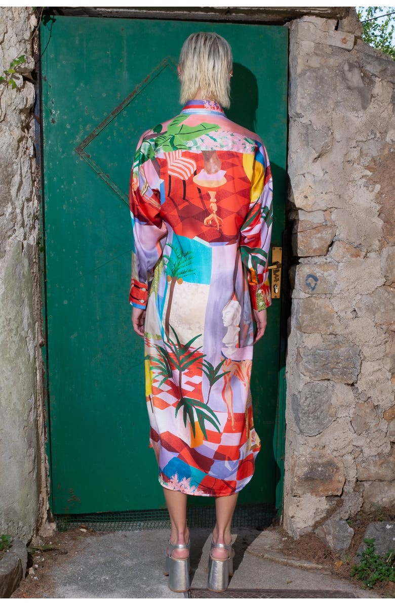 Untitled in Motion Ona Long Sleeve Shirt Dress, Alternate, color, Novela