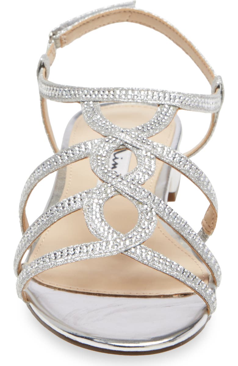 Nina Stefan Crystal Embellished Slingback Sandal, Alternate, color,