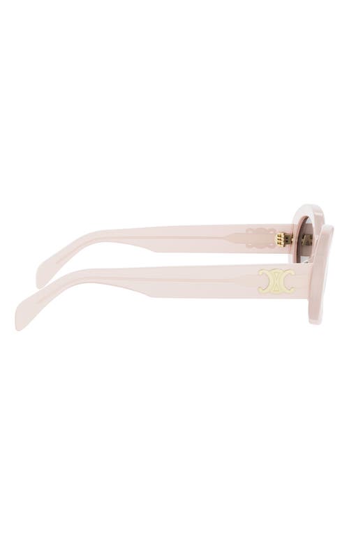 Celine Triomphe Acetate Oval Sunglasses In Neutral