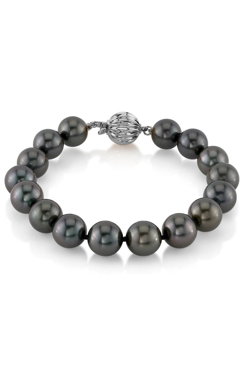 9-10mm Tahitian South Sea Pearl Bracelet - AAA Quality, Main, color, White Gold Clasp