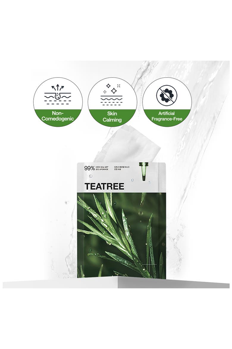 Teatree Essential Sheet Mask Set, Alternate, color, DARK GREEN