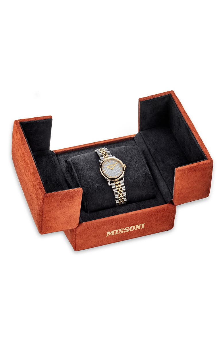 Missoni Two-Tone Bracelet Watch, 28mm, Alternate, color, 