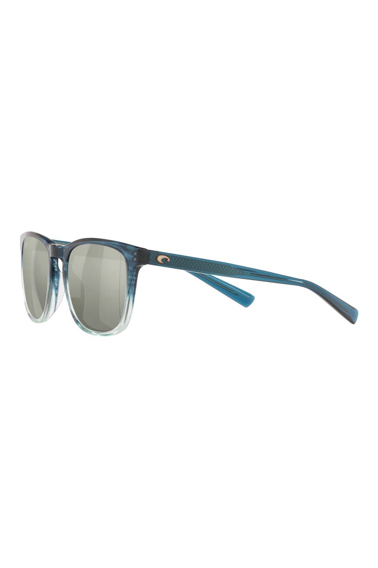Sullivan 53mm Mirrored Polarized Square Sunglasses, Alternate, color, TEAL