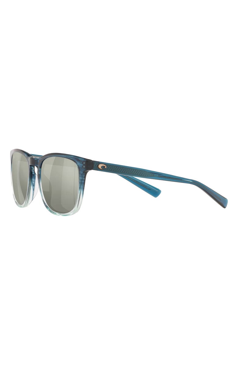 Costa Del Mar Sullivan 53mm Mirrored Polarized Square Sunglasses, Alternate, color, Teal