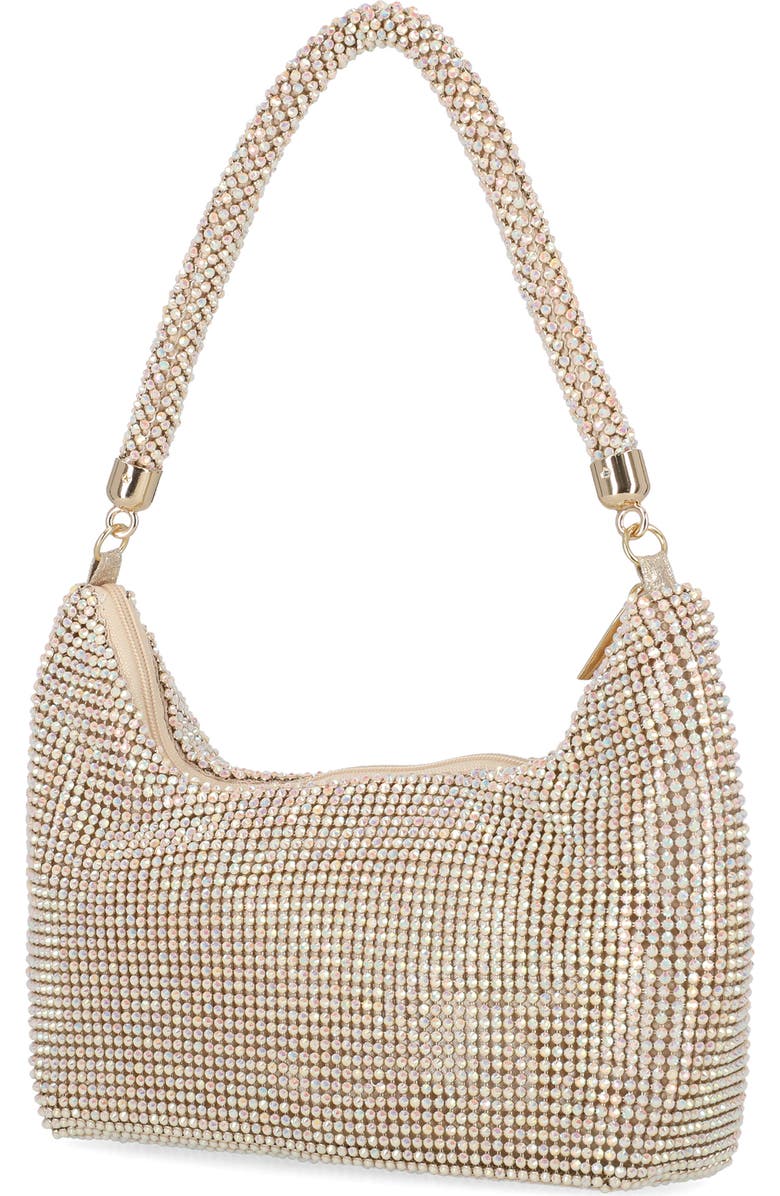 Jessica McClintock Julian Rhinestone Hobo Bag, Alternate, color, Honey