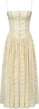 HOUSE OF CB Ysabella Floral Stretch Cotton Maxi Sundress