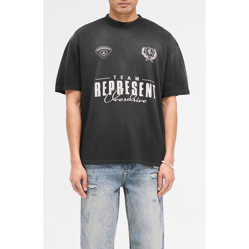 Represent World Championship Printed Cotton T-shirt In Black