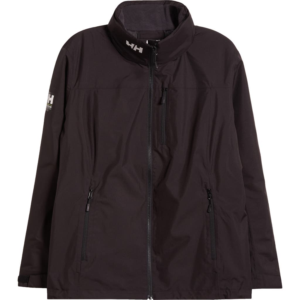 Helly Hansen Hooded Crew 2.0 Waterproof Midlayer Sailing Jacket In 990 Black