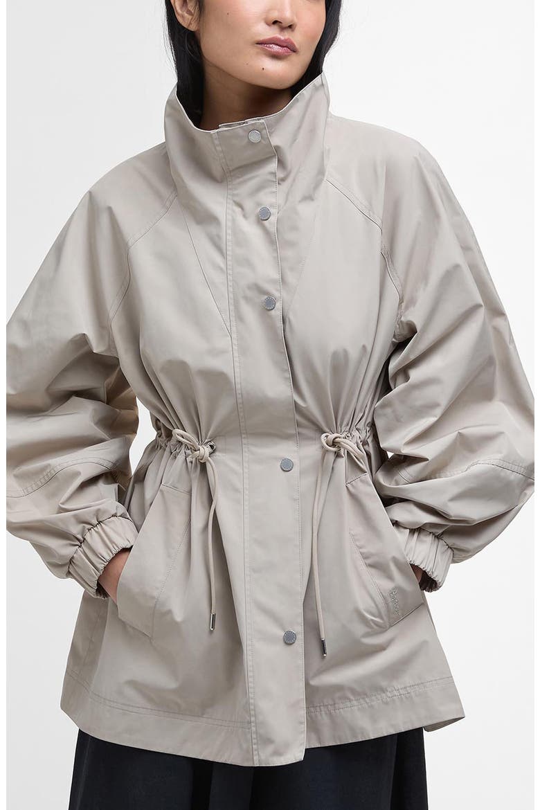 Suri Showerproof Jacket, Main, color, LIGHT SAND/SAFARI DRESS TARTAN