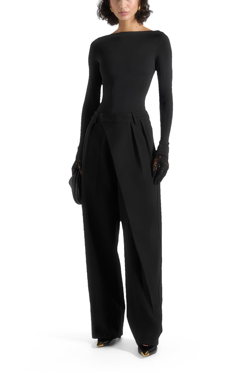Manière De Voir Colette Tailored Wrap Pleat Trousers, Alternate, color, 