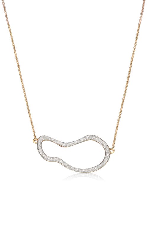 Monica Vinader Riva Pod Diamond Pendant Necklace in Gold 