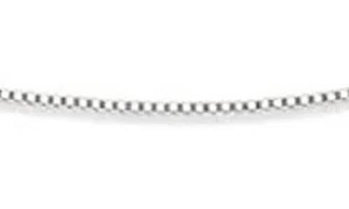 A & M A&m Sterling Silver Box Chain Necklace In Silver