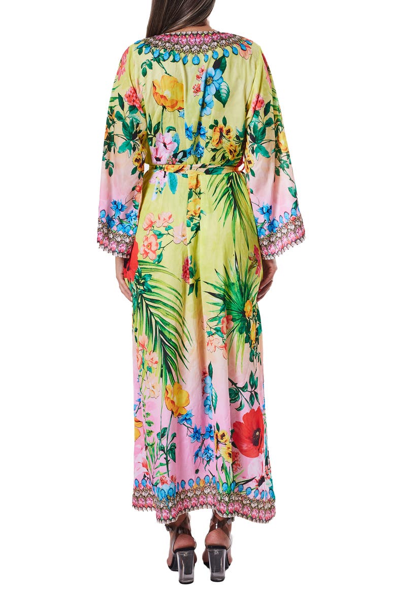 Floral Longline Duster, Alternate, color, YELLOW