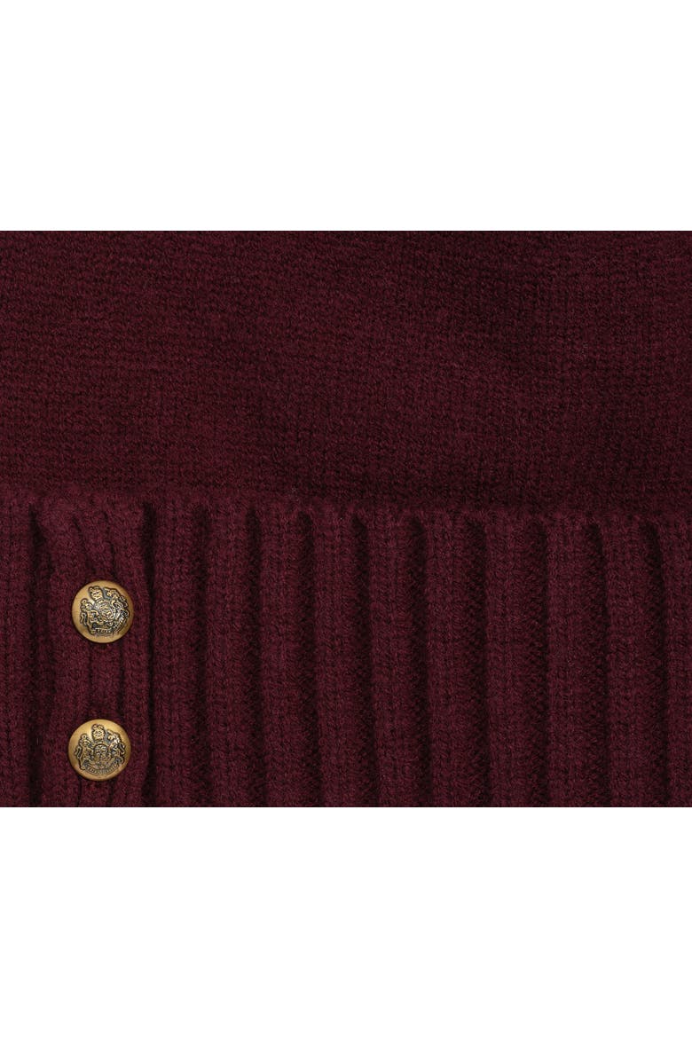 two button knit beanie, Alternate, color, dark garnet