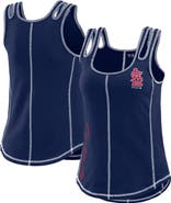 WEAR by Erin Andrews Women's WEAR by Erin Andrews Navy St. Louis Cardinals Contrast Stitch Tank Top