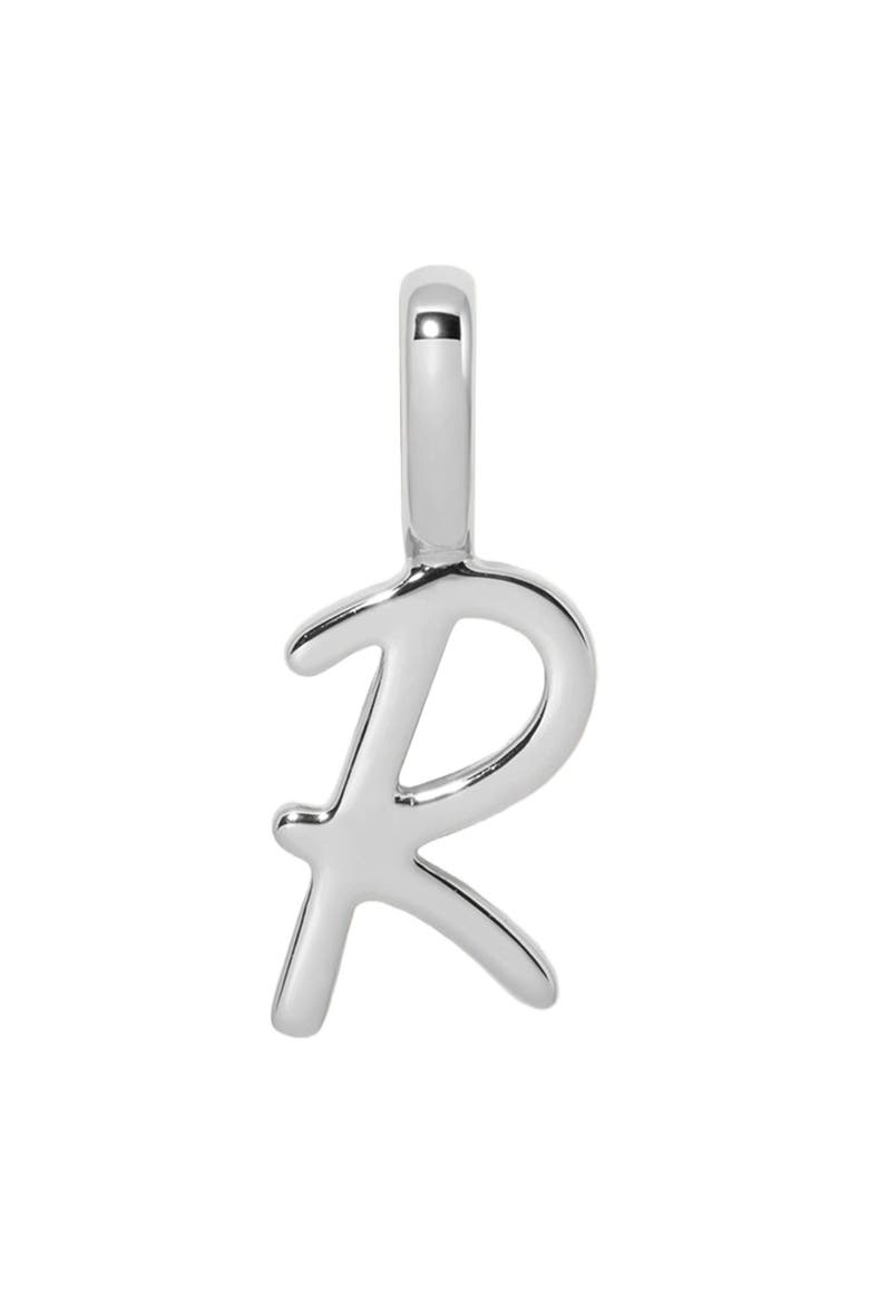 Script Initial Charm Silver, Main, color, Silver Initial R