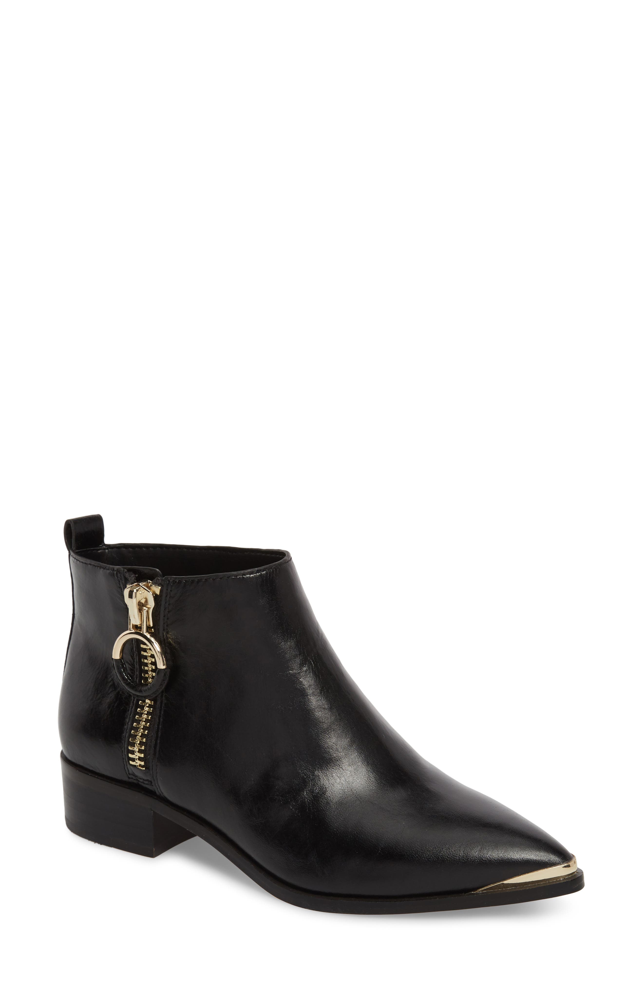 Nead Bootie, Main, color, BLACK LEATHER