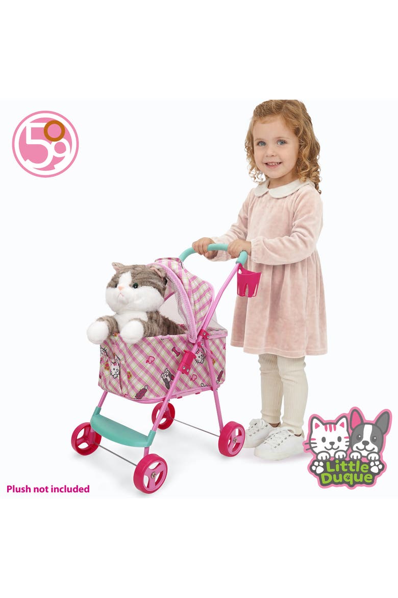Little Duque 2-In-1 Pet Doll Pram Stroller, Alternate, color, Multicolored