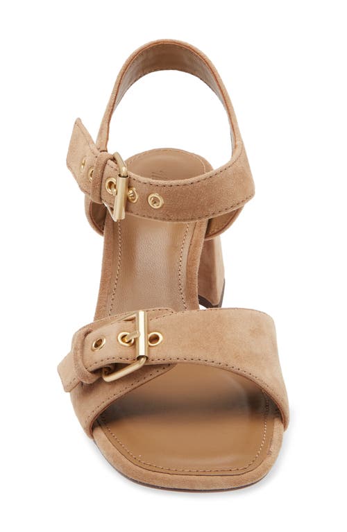 Shop Madewell The Neeka Block Heel Sandal In Tawny Khaki