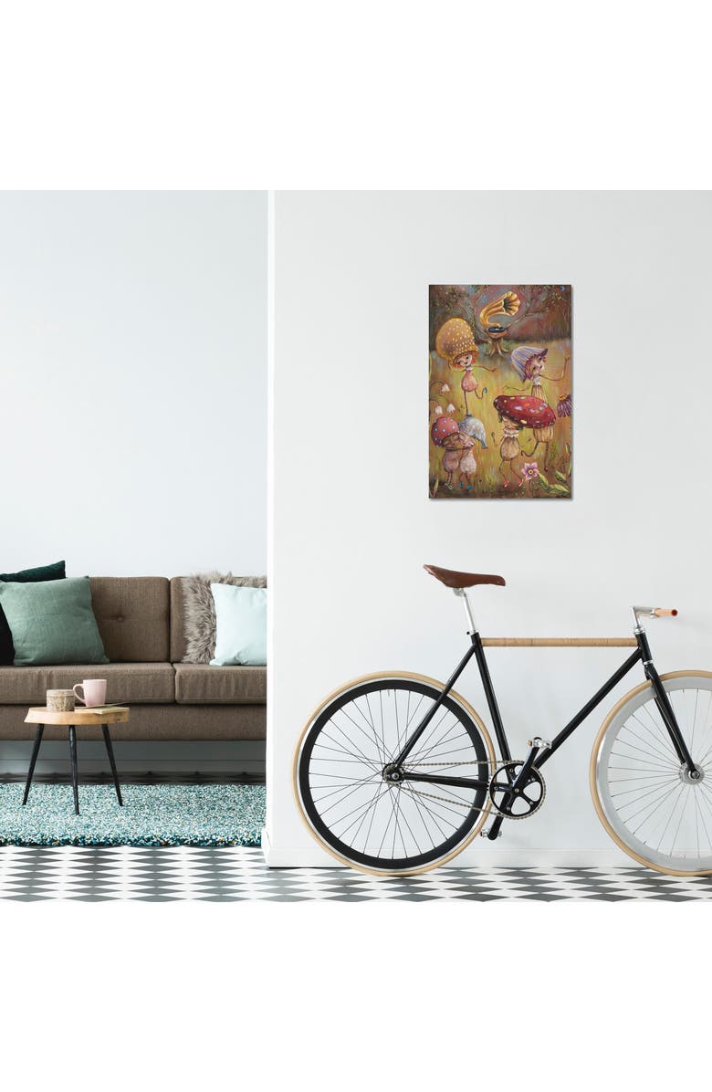 iCanvas Shroom Party by Heather Renaux Canvas Wall Art, Alternate, color, Green