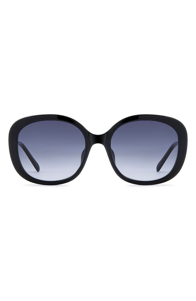 Fossil 56m Gradient Oval Sunglasses, Main, color, Black/ Dark Grey Sf