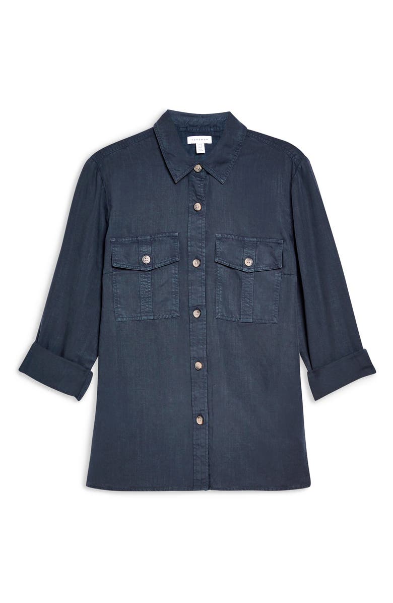 Topshop Kate Utility Shirt, Alternate, color, 