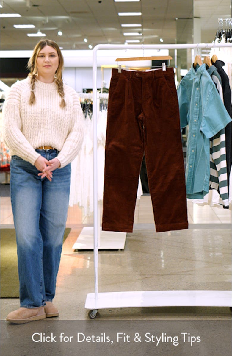 Straight Leg Corduroy Pants, sales video thumbnail