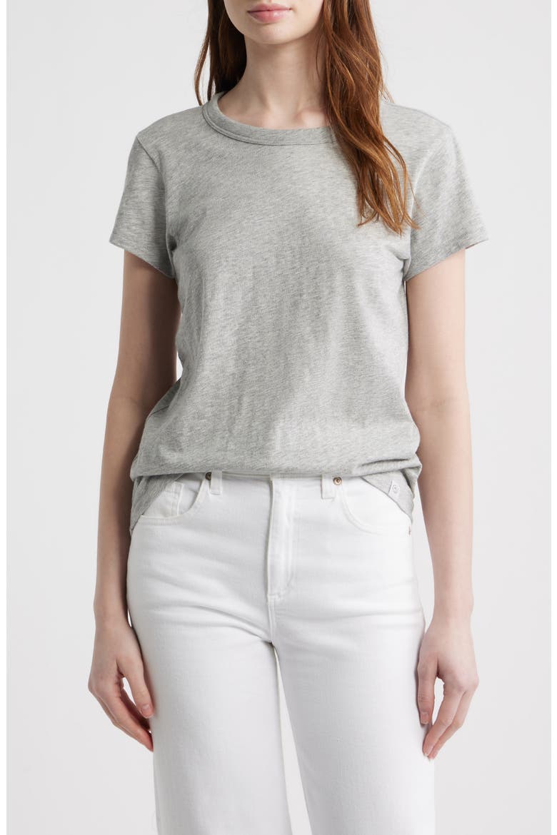 The Slub Cotton T-Shirt, Main, color, HEATHER GREY