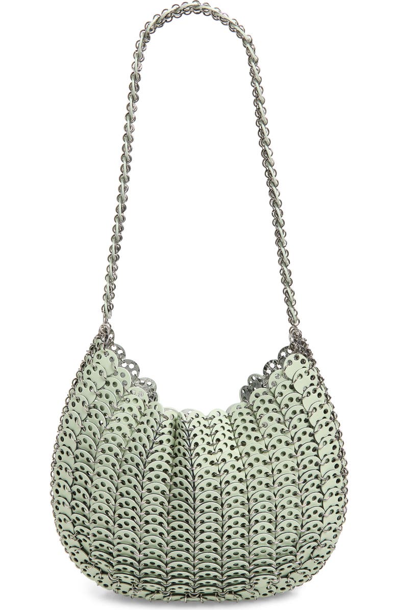 Rabanne Moon 1969 Icon Shoulder Bag, Main, color, Green/ Silver