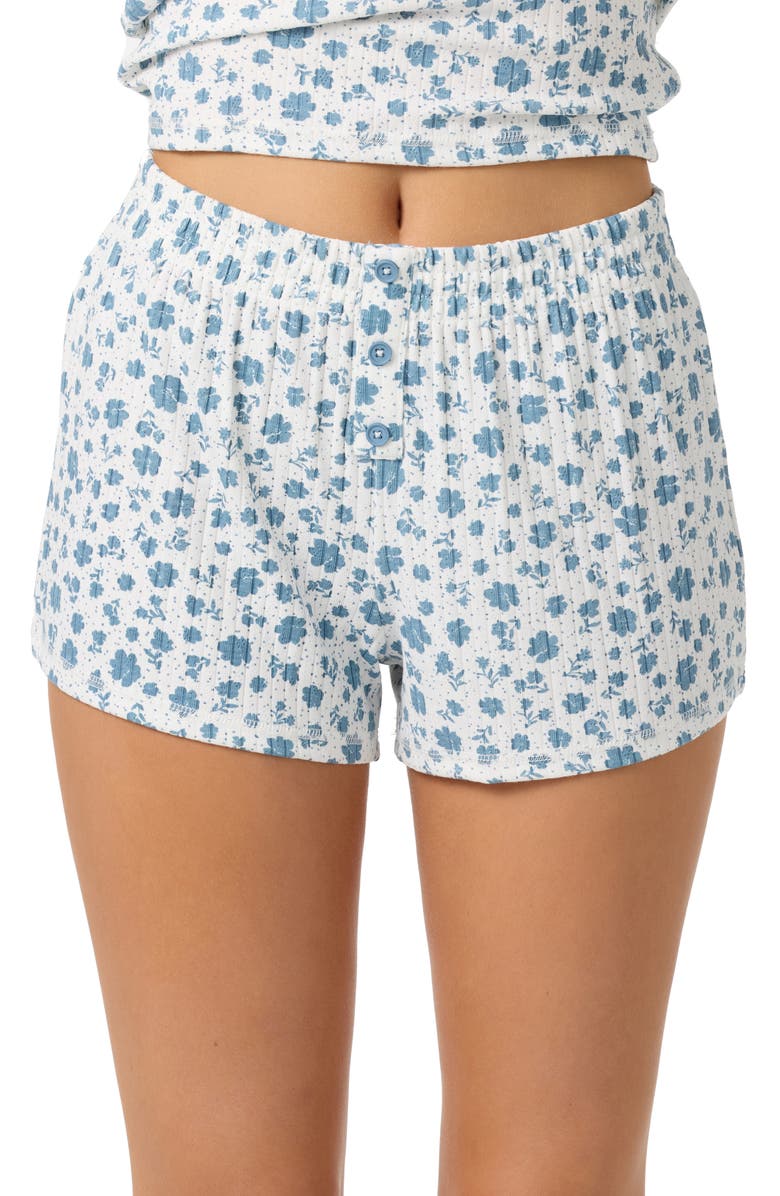 O'Neill Gaia Primrose Rib Shorts, Main, color, Winter White