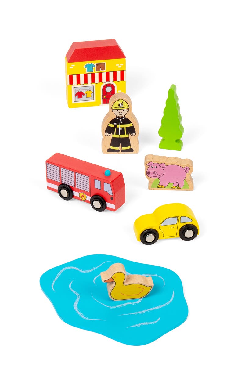 Bigjigs Rail Trackside Accessory Set, Alternate, color, Multicoloured