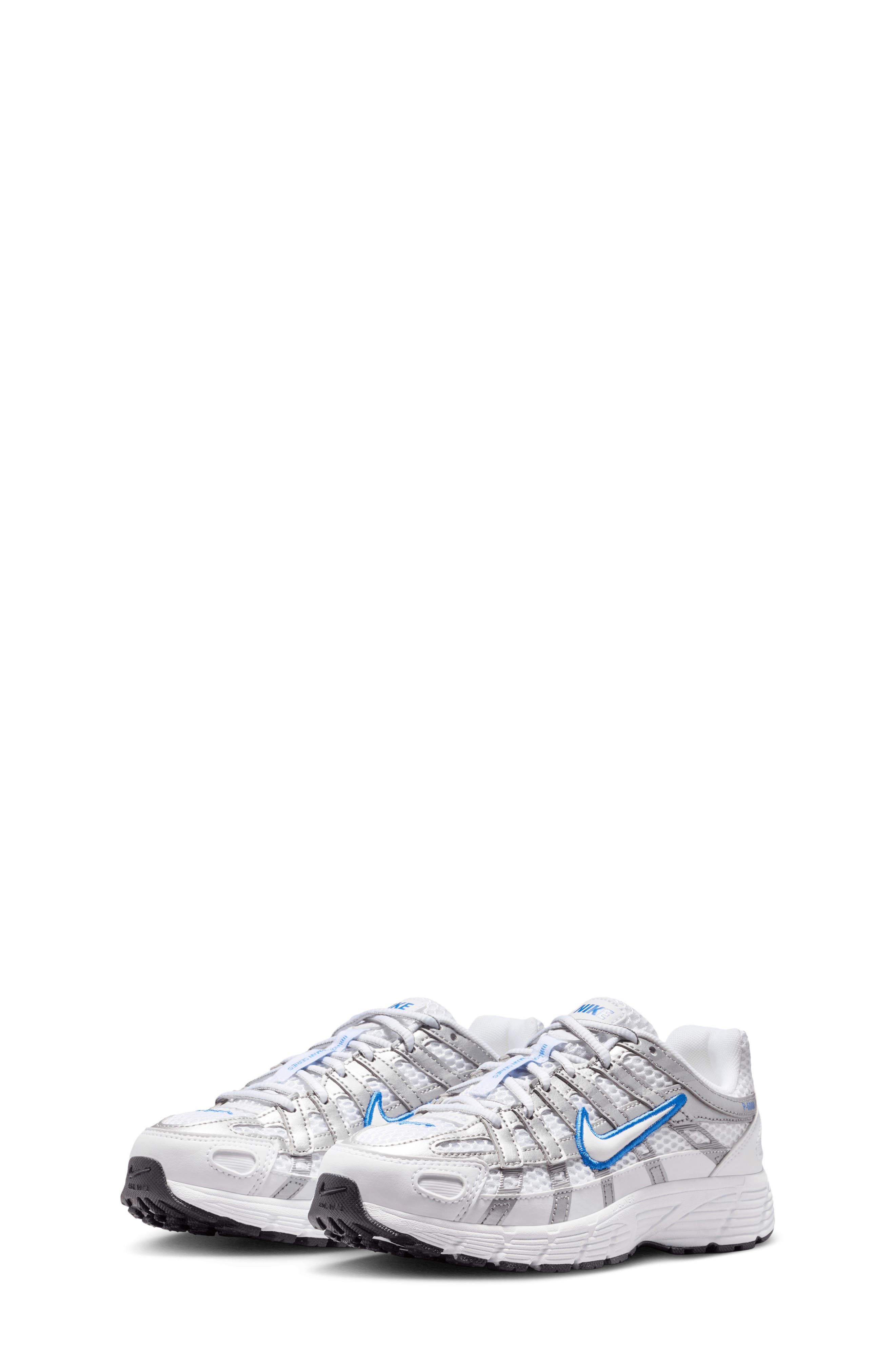 Nike Kids' P-6000 Sneaker, Main, color, White/ Blue/ Silver/ White