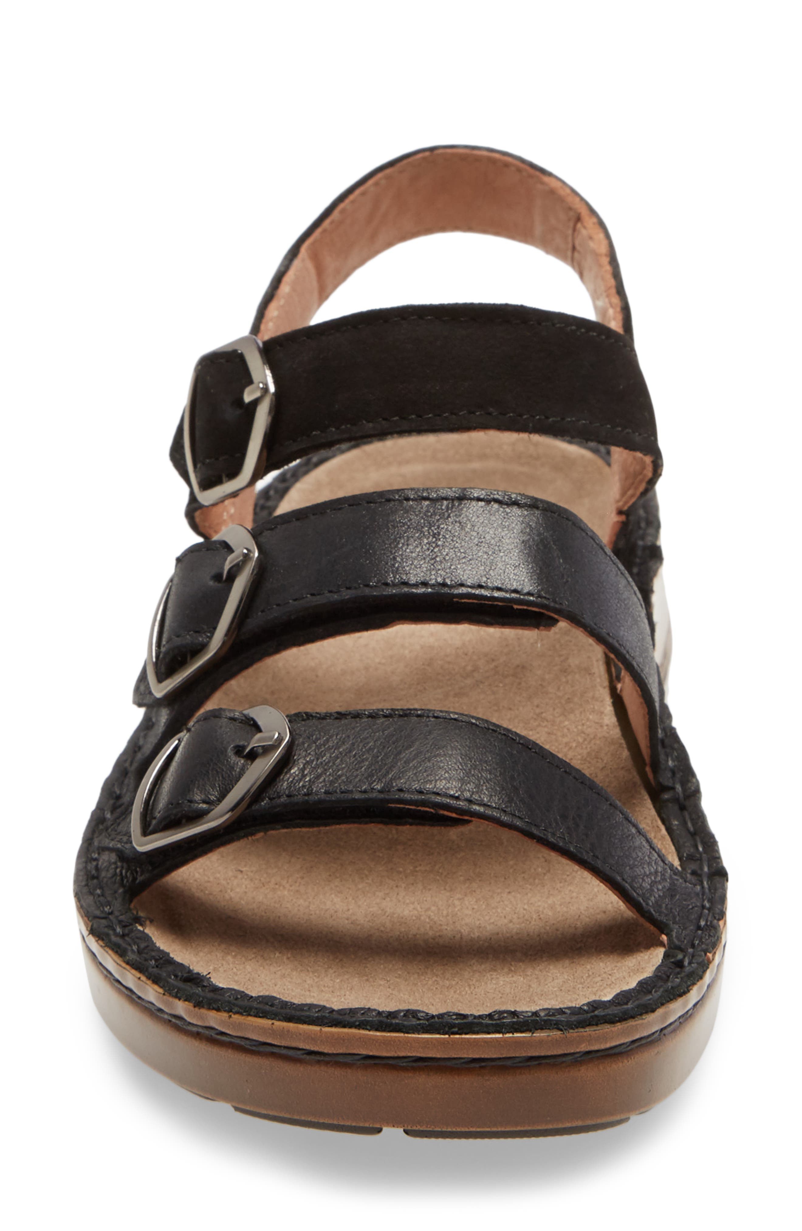 Naot Lamego Sandal, Alternate, color, Black Leather