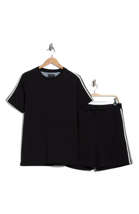 Taped Knit T-Shirt & Shorts Set