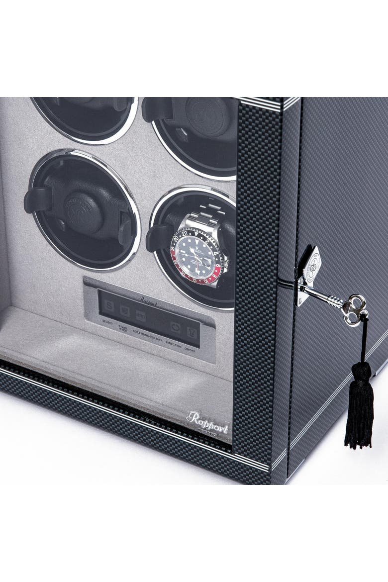 FORMULA QUAD WATCH WINDER, Alternate, color, Carbon Fibre