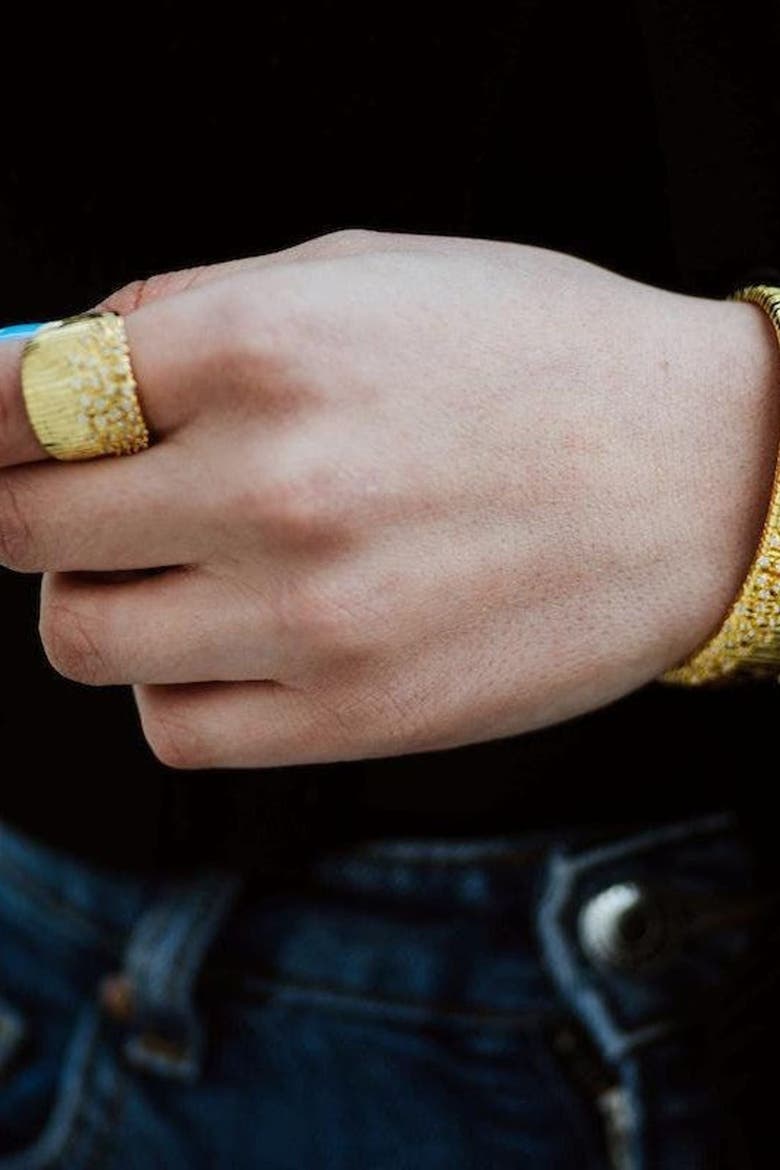 Golden Drip Ring, Alternate, color, Gold