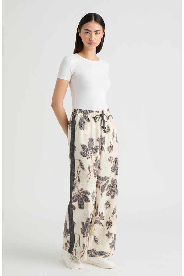Wide Leg Pants, Alternate, color, BLACK ETCHED FLORAL