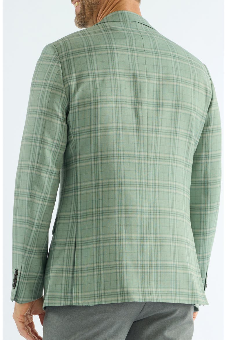 Plaid Wool Blend Sport Coat, Alternate, color, OLIVE