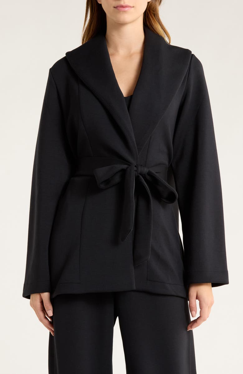 SPANX<sup>®</sup> AirEssentials<sup>®</sup> Luxe Wrap Cardigan, Main, color, Very Black